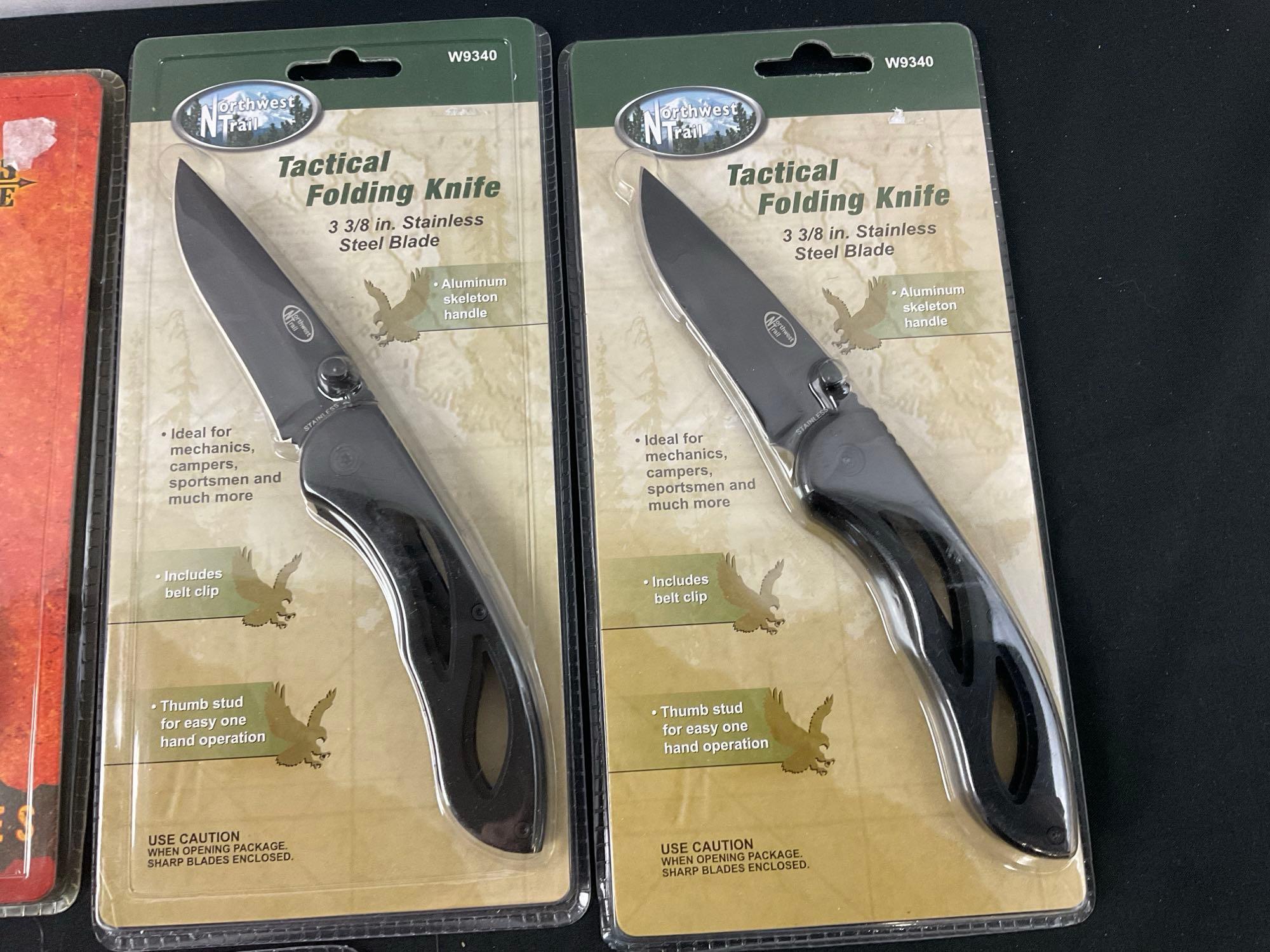 10 Assorted Knives in original packaging by Hunters Advantage & Northwest Trail
