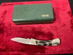 Pair of Vintage Buck Folding Knives, 572/1500 1991 ABCA LE 312 & 50th Convention Roanoke VA #505