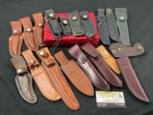 18 Leather Knife Cases and Sheaths by Buck, Remington, and more