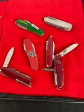 Collection of 6 Swiss Army Style Knives / Multitools incl. Cabelas Brand - See pics
