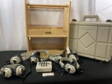 Califone Teachers Headphone System, 2 piece Guidecraft Wooden Shelf
