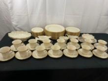 Large Lenox Eternal Pattern, 76 total pieces, plates, cups & saucers