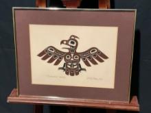 Framed signed & #d 203/250 Lithograph titled Thunderbird by NW Native Artist Tom Speen