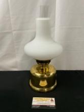 E.S. Sorensen Brass Kerosene Lamp, from Copenhagen Denmark