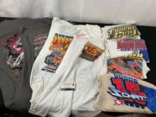 Racing Tee Shirts, with some Signed examples, incl. Howard & Brent Kaeding, Jonathan Allard & more