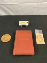 3 pcs Rutherford B. Hayes Memorabilia Collection. "Life of R. B. Hayes" Published 1872. See pics.