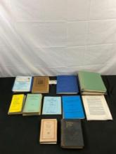34 pcs Vintage Philatelic Stamp Collecting Book Collection. Medicine & Science in Stamps. See pics.