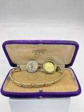 Antique Hafis Watch Co 15j women's wristwatch 14k gold case with Sturdy band - nice piece