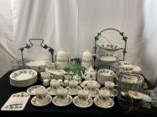 Assorted Ivy Pattern China and Servingware, approx 74 pieces, Casual Living Nikko Tableware Japan