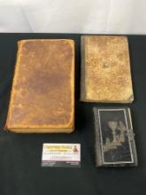 Three Antique German Language Bibles, 1844, 1885, & 1909
