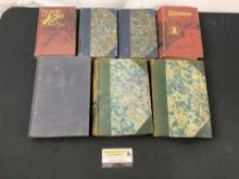 7x Vintage/Antique Books, Waverly Novels, Katharine Walton, Crowned Masterpieces Literature & More