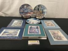 8 Vintage 90s Signed Jody Bergsma Art Pieces, w/ some personalized messages on matting by Artist