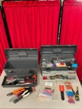 2 pcs Electrician's Tool Boxes & Contents, 100+ pcs Electrician's Tools, Hardware & Supplies. See