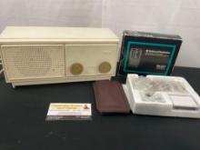 Vintage RCA Radio, model RZA205Y & National Panasonic Handheld Microcassette Recorder Model RN-Z07