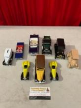 9 pcs Collectible Car Assortment. Die-cast Metal National Motor Museum Mint Ford Model T 1913. See