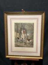 Framed Print titled Morning Going to Cover by E.A.S. Douglas 1877