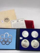 1976 Uncirculated Canadian Sterling silver 4 coin Proof set See description and Pics