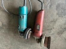 Makita and Black & Decker side grinders.