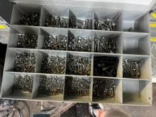 KM4 parts drawers: SS head cap screws, bolts, fine socket, grease fitting.