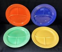 4 Vintage Fiestaware Grill Plates - 11½"