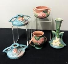 5 Pieces Roseville Pottery - Some W/ Minor Chips, See Photos