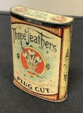 Tobacco Tin - Three Feather, See Photos For Condition