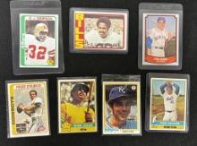 Vintage Baseball & Football Cards - Tom Seaver Mets, Amos Otis Royals, Regg