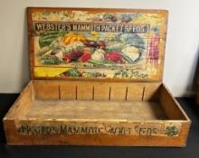 Vintage Early 1900s Seed Box - Webster's Mammoth Packet Seed Co., 29"x16"x6