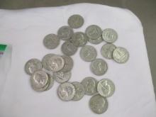 US Silver Quarters 1964 25 coins