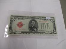 US Currency $5.00 Bill 1928c Julian/Morgenthau