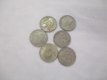 US Peace Dollars all 1922(3), 1923 (3), 6 coins