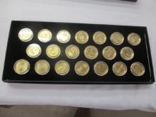US Quarters 2001 & 2002 Gold Layered 20 coins