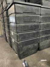 Plastic recycling bins 42x46 wide x 30” deep sold in stacks of 5 with lids
