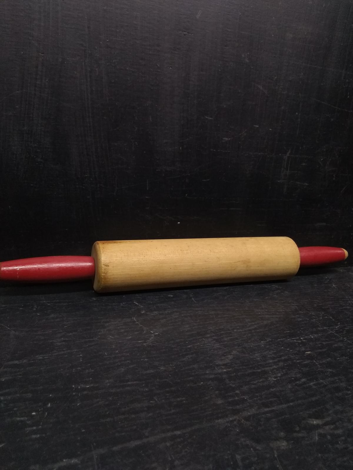 Antique Red Handle Rolling Pin