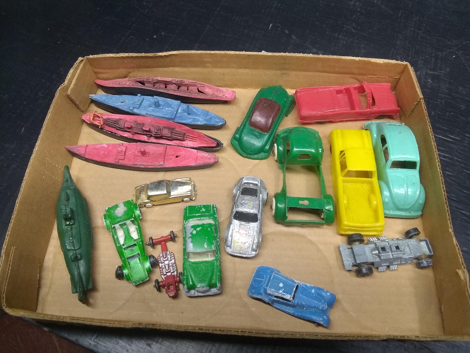 Assorted Vintage Plastic and Metal Toy Cars/Toys