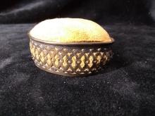Vintage Pin Cushion with Sterling Silver Band