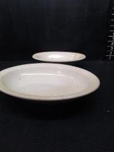 Collection of (2) Ironstone Oval Bowls