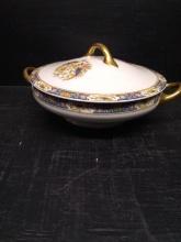 Vintage Hand painted Double Handle Soup Tureen