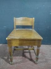 Vintage Maple Sewing Chair w/ Seat Storage