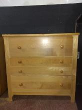 Contemporary Bleached Pine Three Drawer Chest