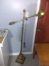 Contemporary Victorian Style Swing Arm Floor Lamp