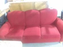 Red 3 Cushion Tweed Sofa