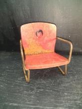 Antique Tin Lithograph Dolls Chair
