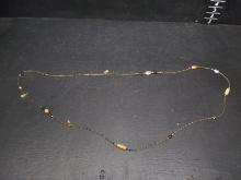 Jewelry-Polished Stone and Beaded Necklace-30"
