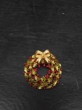 Jewelry-Christmas Wreath Brooch