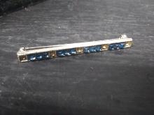 Jewelry-Blue and Clear Rhinestone Pin