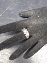 Jewelry-Sterling Silver Open Filigree Ring-Size 7