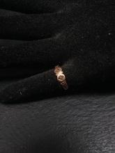 Jewelry-Gold Tone Baby Ring with Diamond Designs