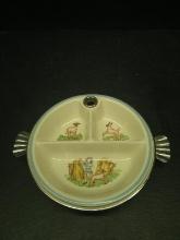 Vintage Porcelain Child's Divided Water Filled Plate