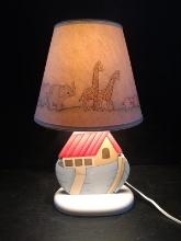 Hand painted Noah's Ark Childs Lamp